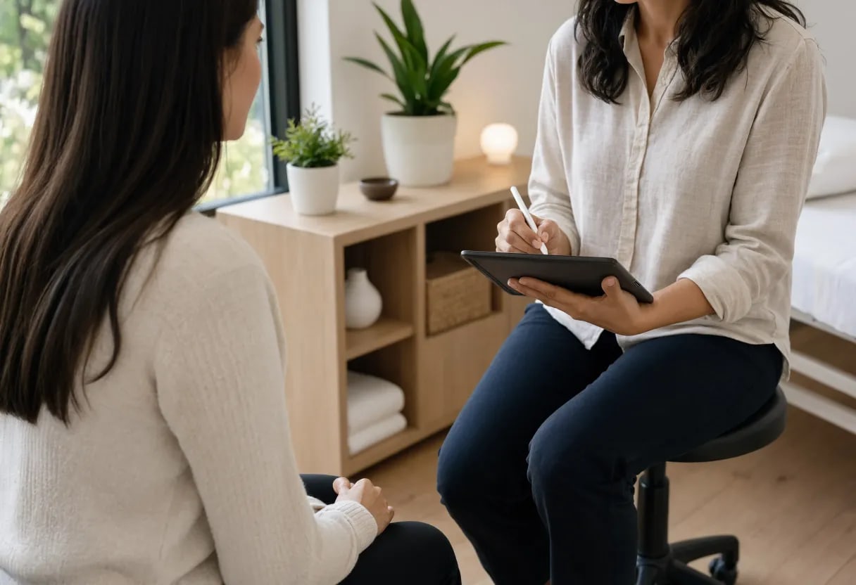 Compassionate Therapy Session in Calm Setting